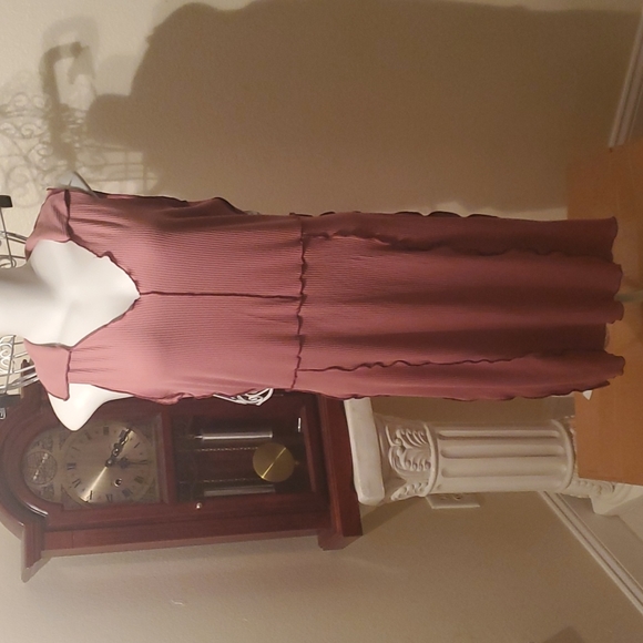 NEW SEXY RIBBED ROSE COLORED XL DEREK HEART DRESS - Picture 1 of 4